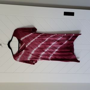 Pink and white tie dye tunic or dress. Size XL